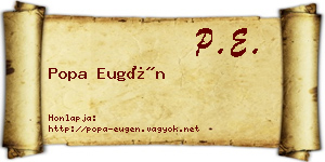 Popa Eugén névjegykártya